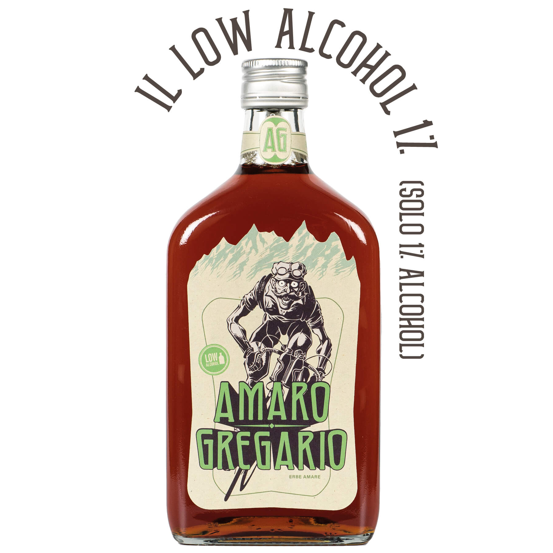 Amaro Gregario - Liquore artigianale alle erbe alpine - Edizione Low Alcohol solo l'1% di alcohol